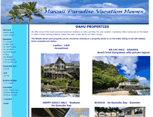 Tablet Screenshot of hawaiiparadisevacationhomes.com